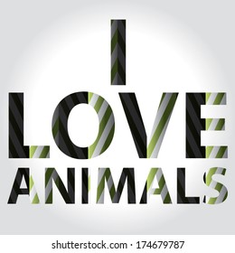 paper newspaper with i love animals. vector illustration.