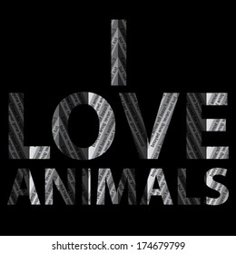 paper newspaper with i love animals. vector illustration.