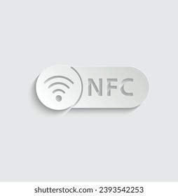 paper nfc icon vector wireless pay payment