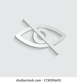 No Eye icon. evitar el signo de contacto ocular