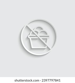 paper No ice cream vector. Not allow enter  ice cream sign. 