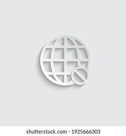 Paper No Internet Conection Icon Vector