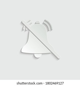 paper No sound, no bell icon  prohibiting sing 
