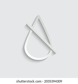 paper no water icon. avoid water contact. 
