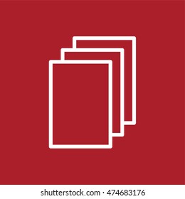 Paper note document icon . Vector illustration