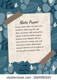 Papiertafelunterlage mit natürlichem Kunstdesign, Vektorgrafik