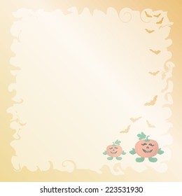 Paper note of Halloween background, Vector illustration EPS10