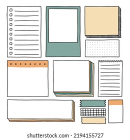 paper note hand drawn template