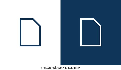 Paper note icon for web and mobile