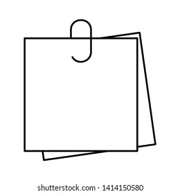 paper note isolated on white background. vector illustration. - Vector