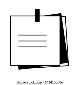 paper note isolated on white background. vector illustration. - Vector