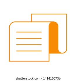 paper note isolated on white background. vector illustration. - Vector