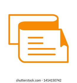 paper note isolated on white background. vector illustration. - Vector