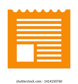 paper note isolated on white background. vector illustration. - Vector