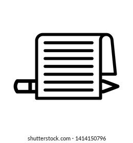 paper note isolated on white background. vector illustration. - Vector
