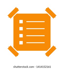 paper note isolated on white background. vector illustration. - Vector
