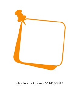 paper note isolated on white background. vector illustration. - Vector

