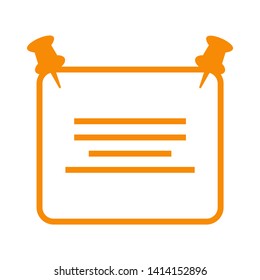 paper note isolated on white background. vector illustration. - Vector
