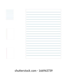 Paper note isolated on white background