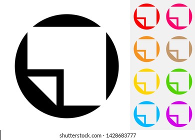 Paper Note Negative Space Icon