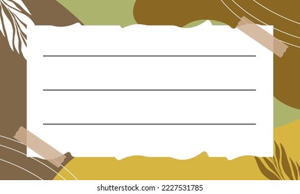 Paper note on abstract background
