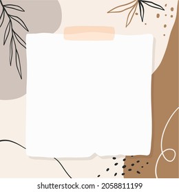 Paper note on a abstract hand-drawn background