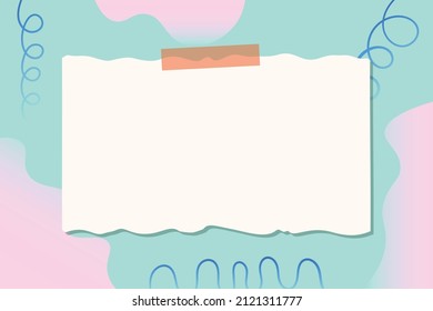 Paper note on memphis background Free Vector