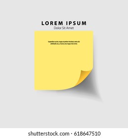 Paper note Pad with Shadow in Modern Graphic/Design Elements with Clean Minimal Style Background