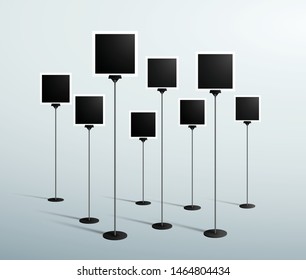 Paper Note Photo Frame Stand Text Box 8 Black
