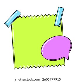 Paper note with pin. Frame or background for reminder.