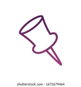 diseño vectorial de estilo de línea de pin nota de papel