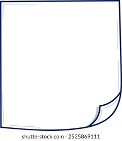 Ilustração do vetor de esboço da nota de papel
