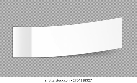Etiqueta Engomada De La Nota De Papel Con La Esquina Rizada Aislada En Fondo Transparente. Vector EPS10