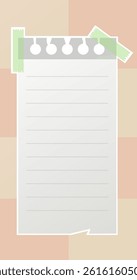 paper note sticker vector design