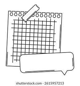 Paper note with sticky tape. Frame or background for reminder.