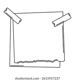 Nota com fita adesiva. Quadro ou plano de fundo para lembrete.