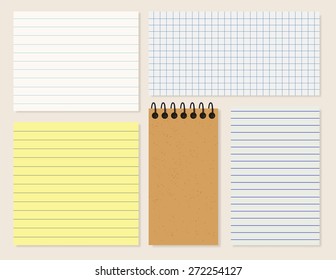 Paper note template : Vector Illustration