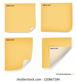 paper note vector banner sticker post it yellow color background for business and marketing design