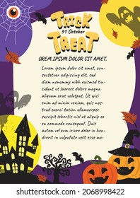  paper note vector frame background art design halloween vector illustration 