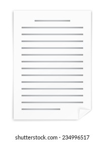Paper note vector illustration