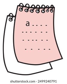 Paper Note Vector Illustration Sticker