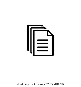 Paper note vector line icon isolated on white background. Vector illustration 