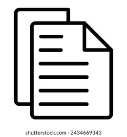 Paper Note Vector Line Icon Design