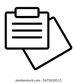 Paper Note Vector Line Icon design