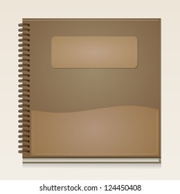 Paper Notebook front cover, Brown color