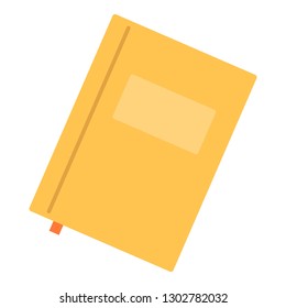 Paper notebook icon. Flat illustration of paper notebook vector icon for web design