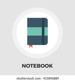 Paper notebook icon vector. Flat icon isolated on the white background. Editable EPS file. Vector illustration.