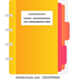 Paper notebook icon. Vector notepad isolated on white background. Note diary school book with binder page sheet. office planner, organizer or copybook to write schedule