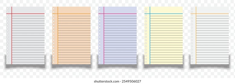 Notizbuch auf Papier, Notizbuch auf Papier, Notizbuchblatt, Notizbuchseitenvorlage, Quadrate Notizblockseiten, Vektorgrafik. eps 10.