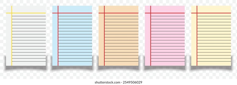 Notizbuch auf Papier, Notizbuch auf Papier, Notizbuchblatt, Notizbuchseitenvorlage, Quadrate Notizblockseiten, Vektorgrafik. eps 10.